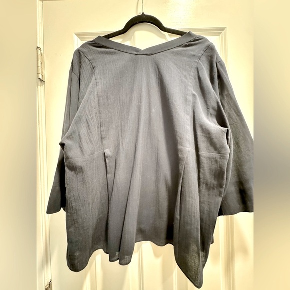 VINCE Size L EUC Cotton tunic in Coastal/navy blue - Picture 8 of 9